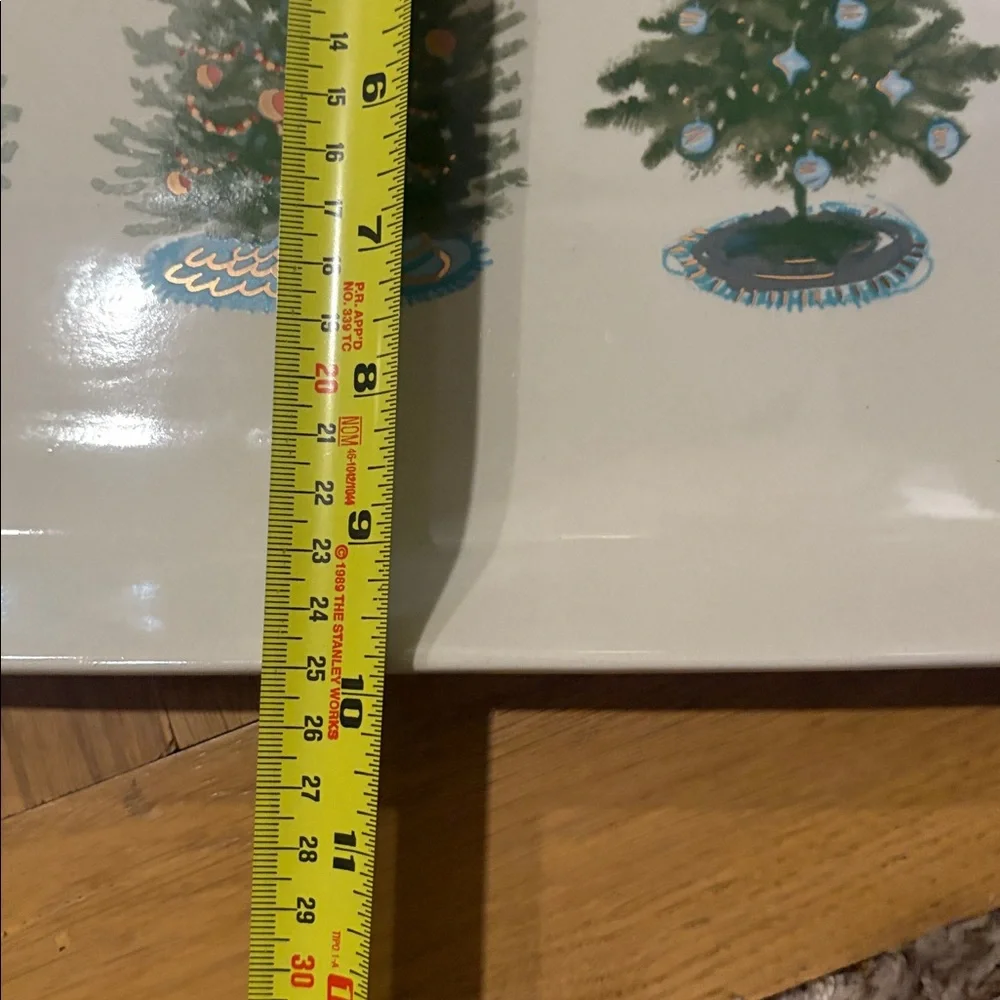 Chad Barrett Christmas Tree Platter 15”W x 10” H